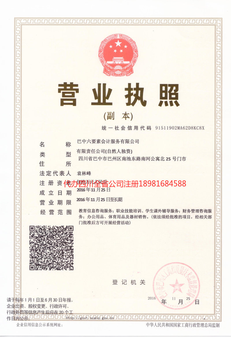 德阳德阳六要素会计服务有限公司