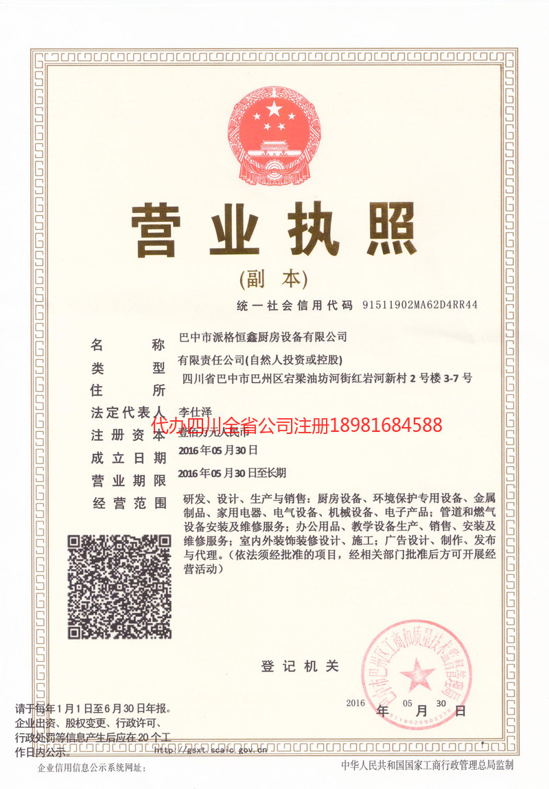 德阳德阳派格恒鑫厨房设备有限公司